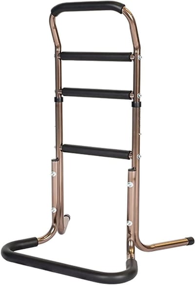 Stoel Sta Hulp - Opstahulp Senioren - Zelfstandig Opstaan - Ergonomische Veiligheidsbeugel - Maat 14 - Grijs