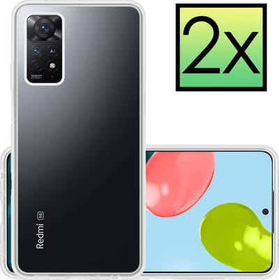 Hoesje - 2 Stuks - Geschikt voor Xiaomi Mi 10T Pro - Sterk & Shockproof - Case Siliconen - Back Cover - Telefoon Hoes - Transparant