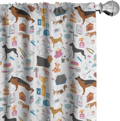 ABAKUHAUS – Gordijnen – 2-delige set microvezel 75x225 cm – Meerdere kleuren