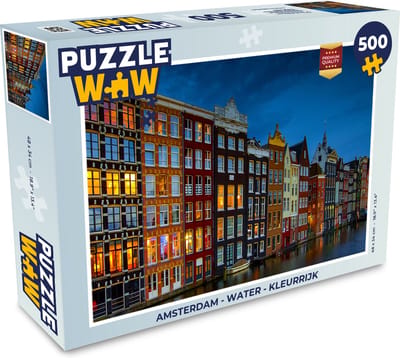 Puzzel Amsterdam - Water - Kleurrijk - Legpuzzel - Puzzel 500 stukjes