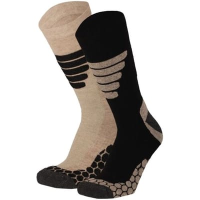 Xtreme Sockswear Wandelsokken - 2 Paar – Wandel Sokken Unisex – Katoen met Coolmax – Multi Beige – Maat 35/38