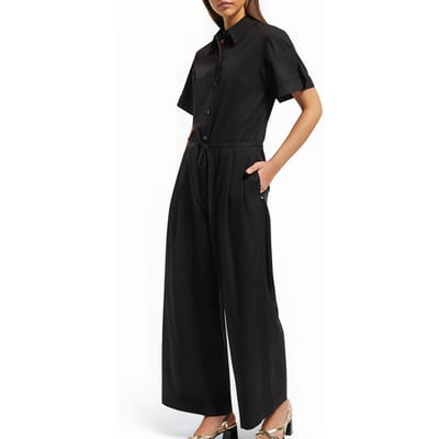 Scotch & Soda Wide Leg Jumpsuit Evening Black Maat: 34 | Jumpsuits Outlet | Dames | Zwart