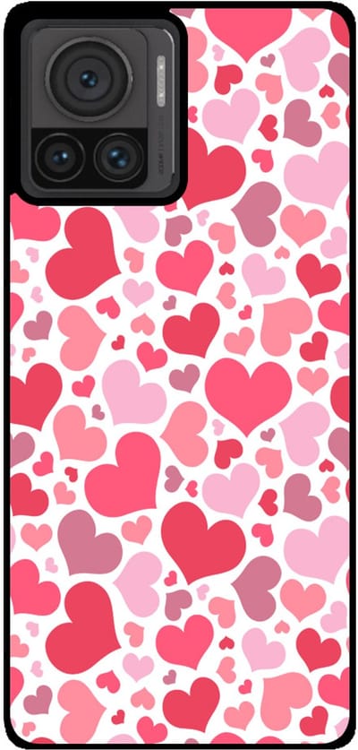 Smartphonica Telefoonhoesje Geschikt voor Motorola Edge 30 Ultra / Edge X30 Pro 5G met Hartjes Print - Hearts Design TPU Backcover Case - Kinder Hoesje met Hartjes Design geschikt voor Motorola Edge 30 Ultra;Motorola Moto X30 Pro 5G