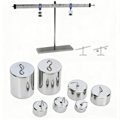 Dailygoods- Kalibratiegewichten Set - 7 Stuks - 200 g x 2, 50 g x 2, 20 g x 2, 10 g x 1 - Verchroomd Staal - Opbergdoos - Hoge Nauwkeurigheid - Haakgewichten