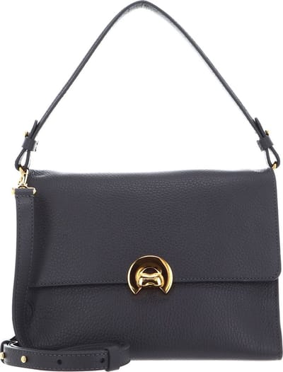 COCCINELLE Leren Schoudertas Coccinelle Binxie Handbag Grained Leather Ardesia Grijs