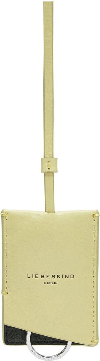 LIEBESKIND BERLIN Leren Sleutelhanger Chudy Paper Touch Crinkle Keyholder Light Mimosa Lichtgroen