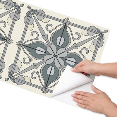 Coloray Meubel Wrap Folie - Grijs Meubelfolie - 50x100 cm - Meubelfolie Zelfklevend Tegels - Wrapfolie Keuken - Geometrische Meubelfolie - Decoratiefolie - Tafeldecoratie - Geometrie