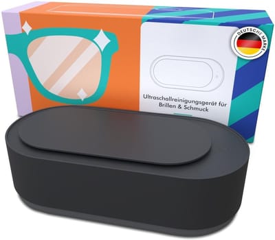 RONN® Brillenbad - Reinigingsapparaat - Ultrasone Bad - Compact - Zwart - 28cm x 13cm x 8cm