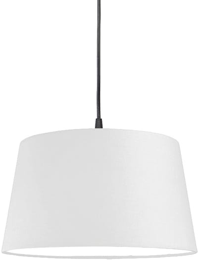 QAZQA hanglamp - Moderne Hanglamp - 1 lichts - Ø 450 mm - Wit - Woonkamer | Slaapkamer | Keuken