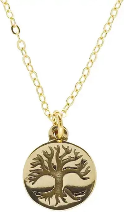 Bronzen "levensboom schijf' hanger(BZP949)