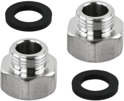 Adapter 3/8 naar 1/2 inch reducer voor flexibele slangaansluiting met afdichting en roestvrij staal, 2 stuks