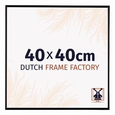Fotolijst 40x40 cm - Kunststof - Zwart Hoogglans - Easy