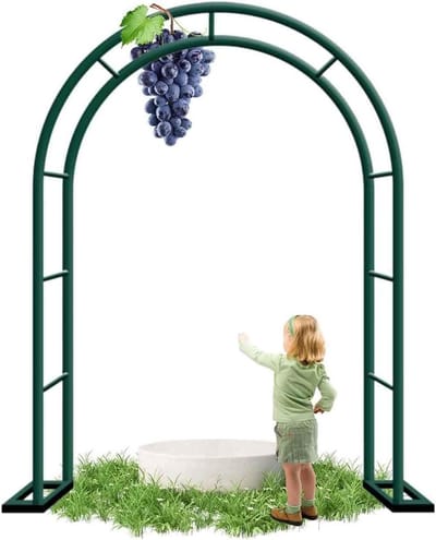 Tuinboog Metaal - Rozenboog Pergola - Bruiloft Decoratie - Roestbestendig Staal - 1.2m x 2.2m - Groen
