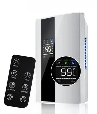 Sensova 2-in-1 Luchtontvochtiger en Luchtreiniger met Afstandsbediening - Krachtige Ontvochtiger en Dehumidifier tegen Vocht, Schimmel en Geur - Efficiënte Vochtvanger & Vochtvreter voor Slaapkamer, Kelder en Woonruimte