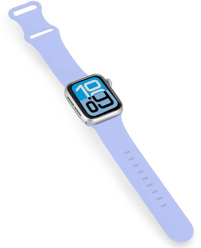 Bandje Geschikt voor Apple Watch 1, 2, 3, 4, 5, 6, 7, 8, 9, SE - 38/40/41 mm Siliconen Verstelbaar Polsband - Horloge Bandje - Baby Blauw