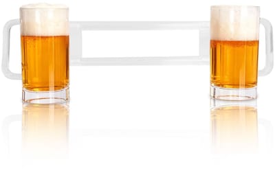 Cosensi- Bierglas 430ml - Acryl Bier Mok - Antidrop Bier Mok - Ergonomisch Handvat - Lekvrij - Comfortabel Drinken - Biermok