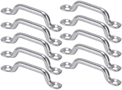 NTHProducts - Pad Eye Set - 10 Stuks - Ideaal voor Boot en Kajak - 6mm Handvat Breedte - Duurzaam en Sterk - Multifunctioneel - Geschikt voor Water...
