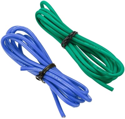 Elektrisch Silicium Draad - Flexibele Kabel - Elektronica Aansluiten - Hittebestendig - 2x 1.5m - Blauw Groen