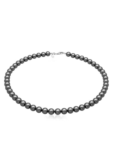 KUZZOI - Halsketting - Heren Mannelijke Trend met synth. parels in 925 sterling zilver - Heren