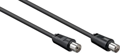 IEC (m) - IEC (v) coaxkabel / recht - zwart - 20 meter