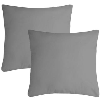 Stof Textile sierkussen Nelson - 2x - grijs - 60 x 60 cm - bank kussens - zitkussens - binnen/buiten - polyester
