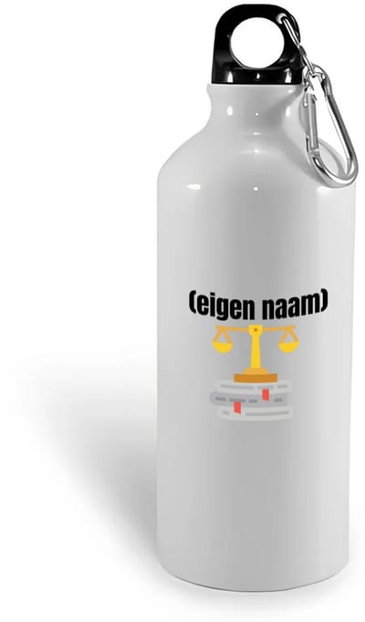 Hacebo® - Advocaat weegschaal (met eigen naam) waterfles - Advocaat - advocaten - met eigen naam - leuk cadeau voor iemand die advocaat is - cadeau - kado - water fles - 400ML