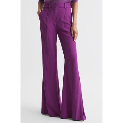 Reiss Gabi Magenta Size: 4P | Wide-Leg & Flared Pants Outlet | Dames | Paars