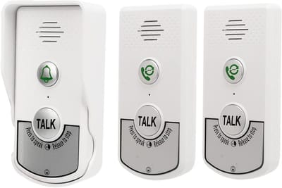 Draadloze Intercom - Deurbel Systeem - Communicatie Thuis - 1000 Meter Bereik - 1 Buiten 2 Binnen - Wit