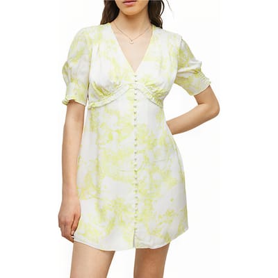 AllSaints Demi Marama Dress Citrus Yellow Maat: 34 | Blousejurken Outlet | Dames | Ecru