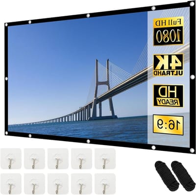 Projectiescherm - Beamerdoek - Thuisbioscoop Creëren - Kreukvrij Ontwerp - 120 inch - Wit