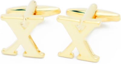 Manchetknopen - Letters Initialen Letter X Goudkleurig