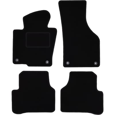 Zwarte velours vloermatten voor: Volkswagen CC coupé (2012-2017)
