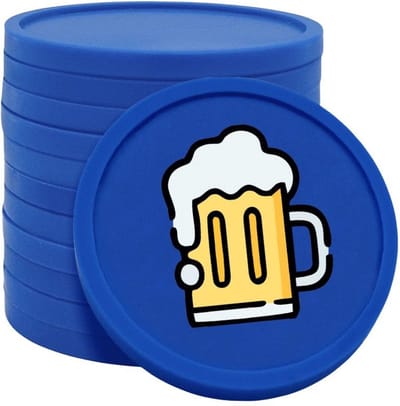 CombiCraft Biermunten / Consumptiemunten Donker blauw - Ø29mm enkelzijdig bedrukt - 100 stuks
