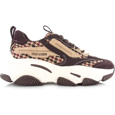 Steve Madden Possession-e brown plaid lage sneakers dames