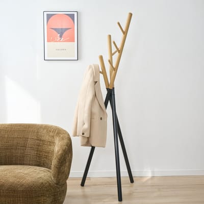 Kapstok Laerdal kledingrek 172x49x49 cm zwart en houtkleurig [en.casa]