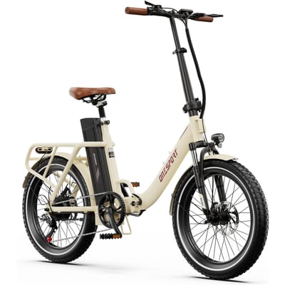 Onesport OT16 PRO Opvouwbare Elektrische Fiets met Trapondersteuning, 48V 17Ah Batterij wit