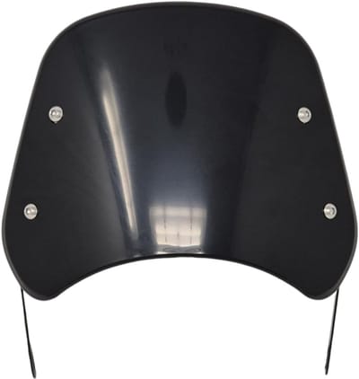 Universele Motorfiets Flyscreen Windscherm Zwart voor Ronde Koplampen 13-20cm