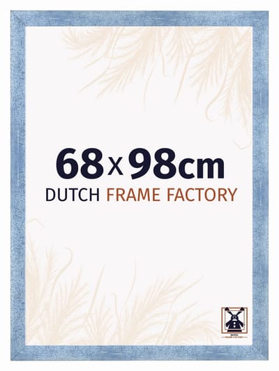 Fotolijst 68x98 cm - MDF - Helder Blauw Geveegd - Praag