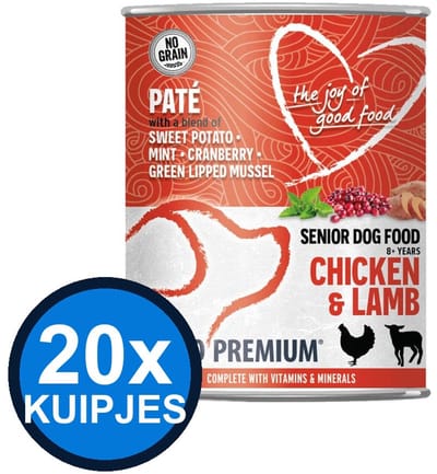 20x Euro-Premium - Pate Senior Chicken & lamb - Hondenvoer Natvoer - 400 g