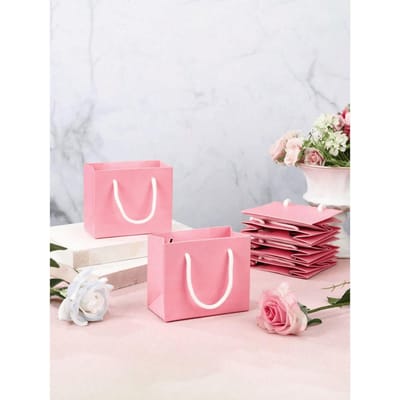 1 stuks Mini Roze Cadeautasjes Met Handvatten Feestplanners, Cadeaugevers, Geweldig Voor Bruiloften, Verjaardagen, Feesten, Knutselen, Cadeau Geven, En Sieraden Opbergen 1pc roze