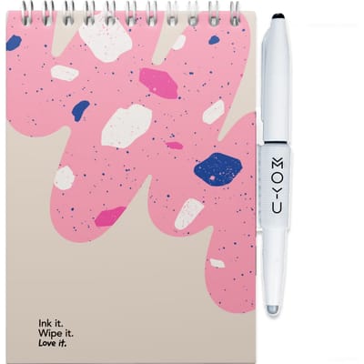 MOYU Uitwisbaar Schrijfblok A6 - Flamingo Desert - Hardcover - Multifunctionele pagina’s - Inclusief uitwisbare pen, penhouder en wisdoekje