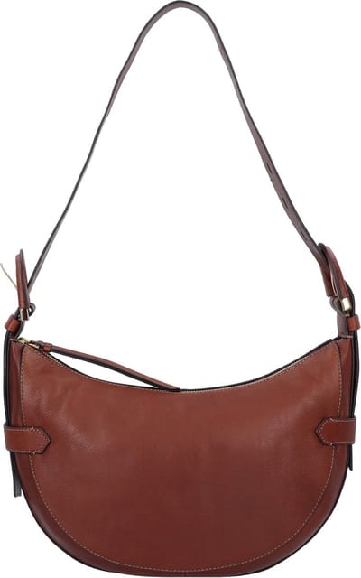 FOSSIL Leren Schoudertas Harwell Hobo Brown Bruine