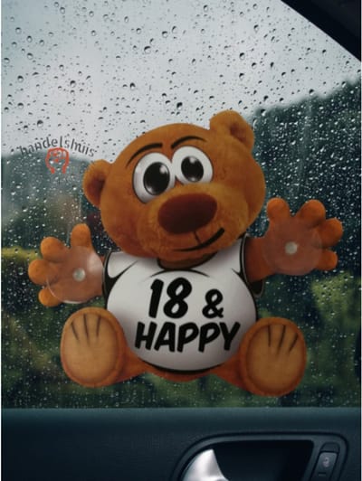 Miko Funny Bear - 16,5 Cm - Zuignappen