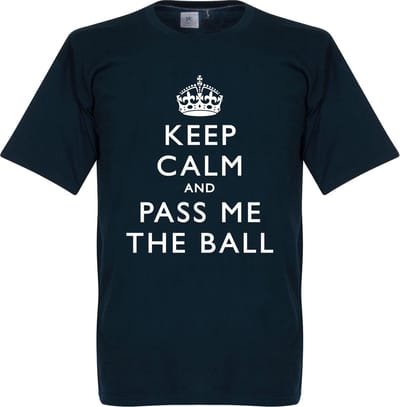 Keep Calm And Pass Me The Ball T-Shirt - S