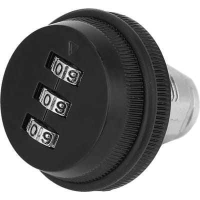 Zinklegering Wachtwoordcombinatie Camlock Locker Drie cijferige Wachtwoordcode Beschermer(Zwart) black