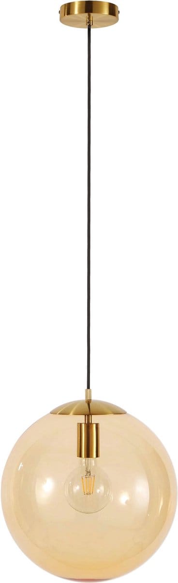 Hanglamp Bao van glas amberkleurig