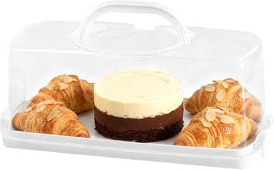 Broodtrommel - Broodbox Opberger - Brood Vers Houden - Luchtdicht Afsluitbaar - 39x17x15 cm - Wit