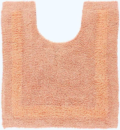 Homescapes toiletmat abrikoos 50x55 cm gemaakt van 100% katoen