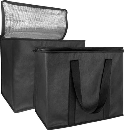 Bezorgtas - Pizzatas - Delivery box Set van 2 Tassen - Bezorg tas Rugzak - Fiets box Opvouwbaar - Bezorgtassen - Thermobag - Thermotas - Thermo tas – Koeltas - Warmhoudtas - Warmhoud tas