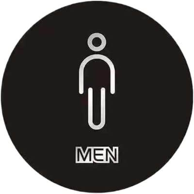 Toiletdeurbord - Wandbord Heren Dames - Sanitair Aangeven - Met Plakband - 16x16cm - Veelkleurig
